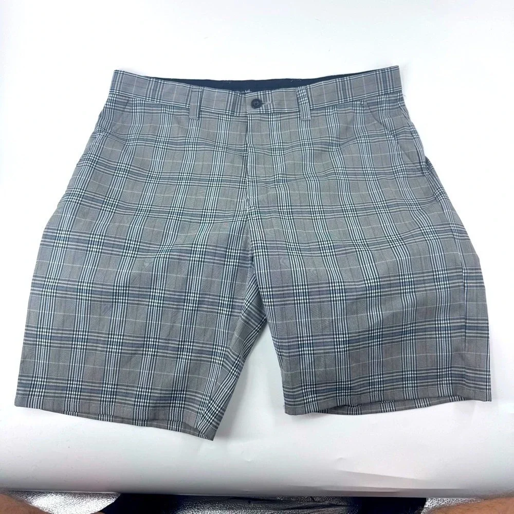 TravisMathew Mens Grey Plaid Golf Shorts Size‎ 38 Stretch Performance - Picture 3 of 10